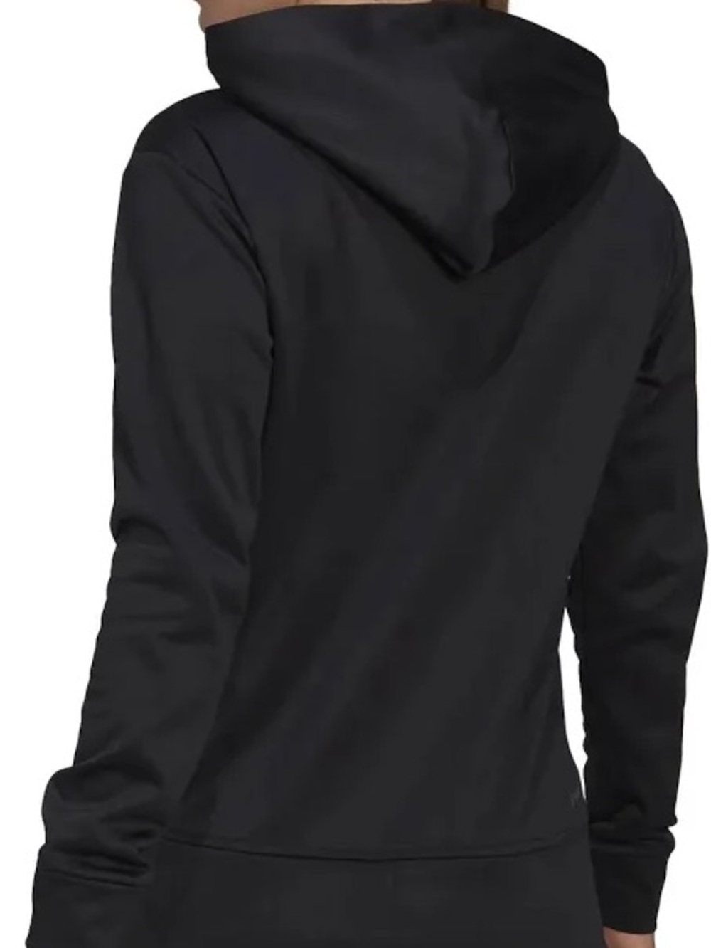 adidas AEROREADY Big Logo Hoodie Black / White - Size XS - Picture 2 of 13